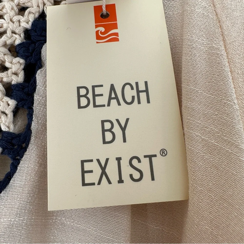 Beach‎ By Exist Crochet Cover-up Boho crochet cover up Beige NEW Bohemian cover